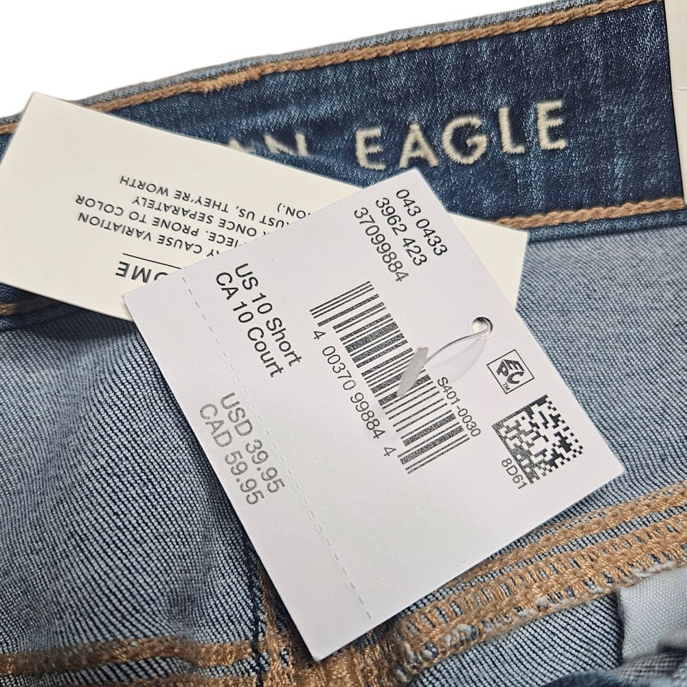American Eagle 10 Short Next Level Stretch Blue High Rise Skinny Jeggings - Picture 5 of 6